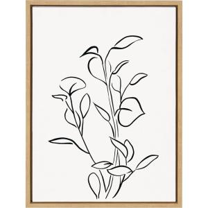 image:imageKate and Laurel Sylvie Botanical Sketch Print No 2 Framed Canvas Wall Art by The Creative Bunch Studio 18x24 Natural Decorative Abstract Nature Art for Wall