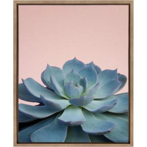 image:imageKate and Laurel Sylvie Botanical Succulent Color Photograph Framed Canvas Wall Art by F2 Images 18x24 GoldGold