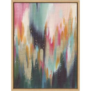 image:imageKate and Laurel Sylvie Brushstroke 135 Framed Canvas Wall Art by Jessi Raulet of Ettavee 18x24 Gold Decorative Abstract Art Print for WallNatural