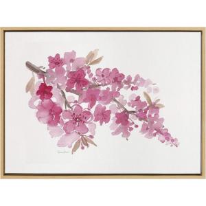 image:imageKate and Laurel Sylvie Cherry Blossom Framed Canvas Wall Art by Patricia Shaw 23x33 Natural Watercolor Flower Art for Wall
