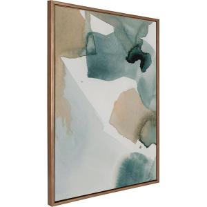 image:imageKate and Laurel Sylvie Color Exploration I Framed Canvas Wall Art by Amy Lighthall 28x38 Gold Modern Abstract Soft Watercolor Art for WallGold