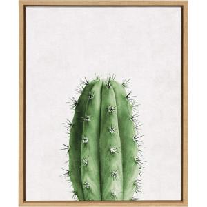 image:imageKate and Laurel Sylvie Color Photo of Cactus Vertical Framed Canvas Wall Art 18x24 Natural