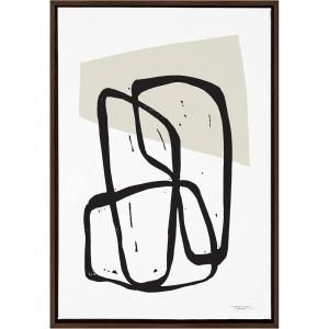 image:imageKate and Laurel Sylvie Entangled Neutral Framed Canvas Wall Art by Statement Goods 23x33 Natural Decorative Modern Abstract for WallBrown