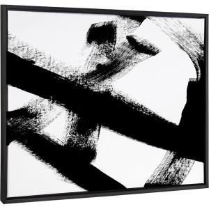 image:imageKate and Laurel Sylvie Gesture I BW Framed Canvas Wall Art by Amy Lighthall 28x38 Black Oversized Minimalist Abstract Art Black and White Wall DcorBlack