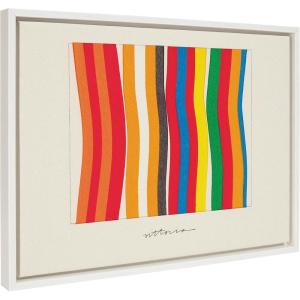 image:imageKate and Laurel Sylvie Im Parallel to Myself Framed Canvas Wall Art by Amber Vittoria 18x24 White Modern Abstract Colorful Geometric Art for Wall DecorWhite