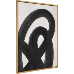 image:imageKate and Laurel Sylvie Japandi 12 Black Framed Canvas Wall Art by Rocket Jack 315x415 Natural Modern Abstract Art for Wall