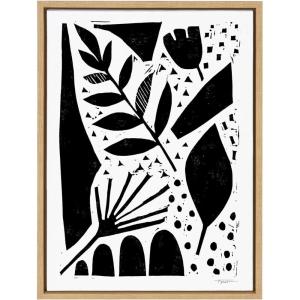 image:imageKate and Laurel Sylvie Nature in the Abstract Framed Canvas Wall Art by Statement Goods 18x24 Natural Sophisticated Abstract Art for Wall