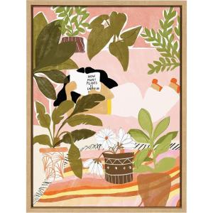 image:imageKate and Laurel Sylvie Never Enough Plants Framed Canvas Wall Art by Alja Horvat 18x24 Natural Botanical Art for Wall
