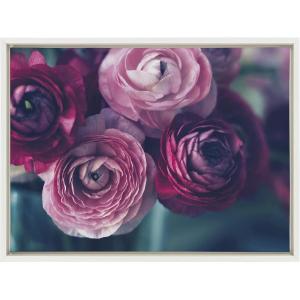 image:imageKate and Laurel Sylvie Pink Flower Bouquet Framed Canvas Wall Art by Kristy Campbell 18x24 GoldWhite