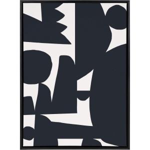 image:imageKate and Laurel Sylvie Quiet Jungle 1 Framed Canvas Wall Art by Kelly Knaga 23x33 Natural Chic Abstract Art for WallBlack