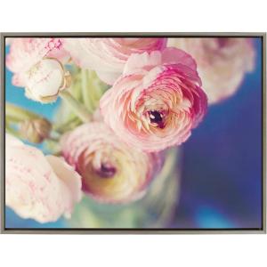 image:imageKate and Laurel Sylvie Ranunculus in Blue Framed Canvas Wall Art by Kristybee 28x38 Gray