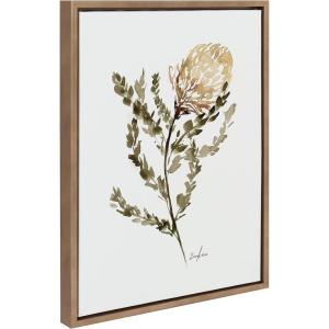 image:imageKate and Laurel Sylvie Wild Banksia Framed Canvas Wall Art by Sara Berrenson 18x24 Natural Nature Art for WallGold