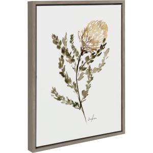 image:imageKate and Laurel Sylvie Wild Banksia Framed Canvas Wall Art by Sara Berrenson 18x24 Natural Nature Art for WallGray