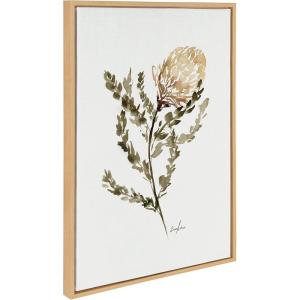 image:imageKate and Laurel Sylvie Wild Banksia Framed Canvas Wall Art by Sara Berrenson 18x24 Natural Nature Art for WallNatural