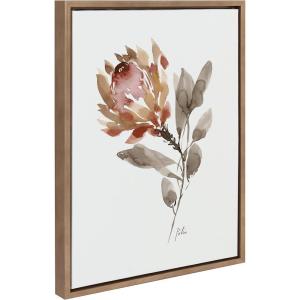 image:imageKate and Laurel Sylvie Wild King Protea Framed Canvas Wall Art by Sara Berrenson 18x24 Natural Beautiful Wild Flower Art for WallGold