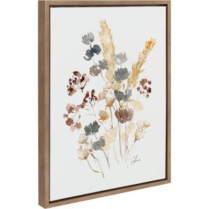 image:imageKate and Laurel Sylvie Wild Salvia Framed Canvas Wall Art by Sara Berrenson 18x24 Natural Wildflower Art for WallGold