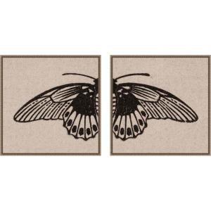 image:imageKate and Laurel Vlinder 1901 Julie de Graag No 1 amp No 2 2 Piece Framed Canvas Wall Art Set by Nostalgia Prints Sylvie Beaded Dark Gold Vintage Animal Art for Wall Decor