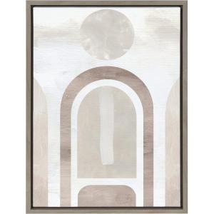 image:imageKate and Laurel x Alexander Ginzburg Collaboration Titled Sahara Gray Framed Canvas Wall Art 18x24 Gray Neutral Abstract ArtGray