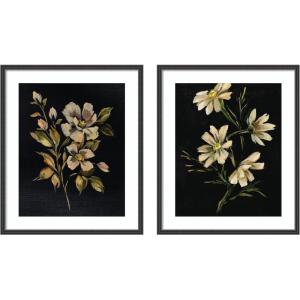 image:imageMoody Floral 4 amp 7 2 Piece Framed Wall Art Print Set by Annie Quigley