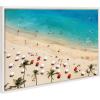 image:imageDesignOvation Sylvie Tropical Beach Framed Canvas Wall Art by Simon Te 23x33 White Beautiful Beach Wall Decor for Living Room Entryway Bedroom Or Bathroom