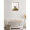 image:imageKate and Laurel Baby Elephant 4 in Transitional Bathtub Framed Canvas Wall Art by Amy Peterson 18 x 24 Sylvie Natural Whimsical Animals Bathroom Art for Wall Decor Living Room Bedroom