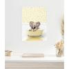 image:imageKate and Laurel Baby Elephant 6 in Cottage Yellow Bathtub Framed Canvas Wall Art by Amy Peterson 18 x 24 Sylvie White Whimsical Animals Bathroom Art for Wall Decor Living Room Bedroom