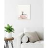 image:imageKate and Laurel Baby Zebra in Cottage Rose Bathtub Framed Canvas Wall Art by Amy Peterson 16 x 20 Sylvie Beaded White Whimsical Animals Art for Wall Decor Living Room Bedroom