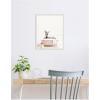 image:imageKate and Laurel Baby Zebra in Cottage Rose Bathtub Framed Canvas Wall Art by Amy Peterson 16 x 20 Sylvie Beaded White Whimsical Animals Art for Wall Decor Living Room Bedroom