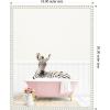 image:imageKate and Laurel Baby Zebra in Cottage Rose Bathtub Framed Canvas Wall Art by Amy Peterson 16 x 20 Sylvie Beaded White Whimsical Animals Art for Wall Decor Living Room Bedroom