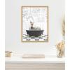 image:imageKate and Laurel Baby Zebra in Paris Bathtub Framed Canvas Wall Art by Amy Peterson 18 x 24 Sylvie Bright Gold Whimsical Animals Cityscapes Bathroom Art for Wall Decor Living Room Bedroom