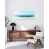 image:imageKate and Laurel Beach Ocean Day over Blue Clear Waters Framed Canvas Wall Art by Alicia Abla 40 x 18 Sylvie White Coastal Landscapes Nature Art for Wall Decor Living Room Bedroom