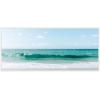 image:imageKate and Laurel Beach Ocean Day over Blue Clear Waters Framed Canvas Wall Art by Alicia Abla 40 x 18 Sylvie White Coastal Landscapes Nature Art for Wall Decor Living Room Bedroom