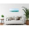 image:imageKate and Laurel Beach Ocean Day over Blue Clear Waters Framed Canvas Wall Art by Alicia Abla 40 x 18 Sylvie White Coastal Landscapes Nature Art for Wall Decor Living Room Bedroom