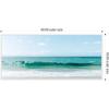 image:imageKate and Laurel Beach Ocean Day over Blue Clear Waters Framed Canvas Wall Art by Alicia Abla 40 x 18 Sylvie White Coastal Landscapes Nature Art for Wall Decor Living Room Bedroom
