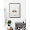 image:imageKate and Laurel Blake Baby Elephant Bath Time with Rubber Ducky Framed Printed Glass Wall Art by Amy Peterson Art Studio 18x24 Gray Cute Animal Art for Wall