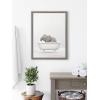 image:imageKate and Laurel Blake Baby Elephant Solo Bathtub Framed Printed Glass Wall Art by Amy Peterson 18x24 Gray Adorable Animal Art for Wall