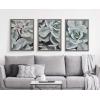 image:imageKate and Laurel Blake Botanical Succulent Plants 3 Framed Printed Glass Wall Art by The Creative Bunch Studio 18x24 Gray Boho Plant Art for Wall