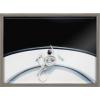 image:imageKate and Laurel Blake Drifting Framed Printed Glass Wall Art by Alicia Abla 18x24 Gray Decorative Coastal Art for Wall