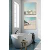 image:imageKate and Laurel Blake Hang Loose Framed Printed Acrylic Wall Art by Laura Evans 24x24 Natural Coastal Decor for Wall