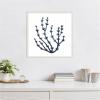 image:imageKate and Laurel Coastal Coral Seaweed Botanical 6 Framed Canvas Wall Art by The Creative Bunch Studio 22 x 22 Sylvie Beaded White Modern Contemporary Abstract Beach Nature Art for Wall Decor