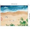image:imageKate and Laurel Framed Canvas Wall Art Print A Day of Play Vibrant by Janet Meinke Lau 42 x 32 Sylvie White Frame Coastal Beach Art for Wall Decor