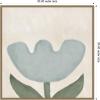 image:imageKate and Laurel Framed Canvas Wall Art Print Blue Flower by Gabrielly Guedes 22 x 22 Sylvie Dark Gold Frame Modern Contemporary Flower Art for Wall DecorSylvie Dark Gold