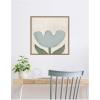 image:imageKate and Laurel Framed Canvas Wall Art Print Blue Flower by Gabrielly Guedes 22 x 22 Sylvie Dark Gold Frame Modern Contemporary Flower Art for Wall DecorSylvie Dark Gold