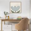 image:imageKate and Laurel Framed Canvas Wall Art Print Blue Flower by Gabrielly Guedes 22 x 22 Sylvie Dark Gold Frame Modern Contemporary Flower Art for Wall DecorSylvie Dark Gold