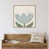 image:imageKate and Laurel Framed Canvas Wall Art Print Blue Flower by Gabrielly Guedes 22 x 22 Sylvie Dark Gold Frame Modern Contemporary Flower Art for Wall DecorSylvie Dark Gold