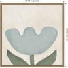 image:imageKate and Laurel Framed Canvas Wall Art Print Blue Flower by Gabrielly Guedes 22 x 22 Sylvie Dark Gold Frame Modern Contemporary Flower Art for Wall DecorSylvie Dark Gold