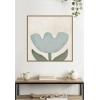 image:imageKate and Laurel Framed Canvas Wall Art Print Blue Flower by Gabrielly Guedes 22 x 22 Sylvie Dark Gold Frame Modern Contemporary Flower Art for Wall DecorSylvie Dark Gold
