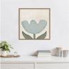 image:imageKate and Laurel Framed Canvas Wall Art Print Blue Flower by Gabrielly Guedes 22 x 22 Sylvie Dark Gold Frame Modern Contemporary Flower Art for Wall DecorSylvie Dark Gold