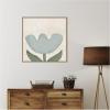 image:imageKate and Laurel Framed Canvas Wall Art Print Blue Flower by Gabrielly Guedes 22 x 22 Sylvie Dark Gold Frame Modern Contemporary Flower Art for Wall DecorSylvie Dark Gold