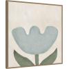 image:imageKate and Laurel Framed Canvas Wall Art Print Blue Flower by Gabrielly Guedes 22 x 22 Sylvie Dark Gold Frame Modern Contemporary Flower Art for Wall DecorSylvie Dark Gold